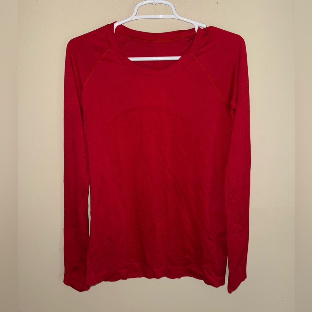 Lululemon Red Swiftly Tech Long Sleeve Shirt 2.0